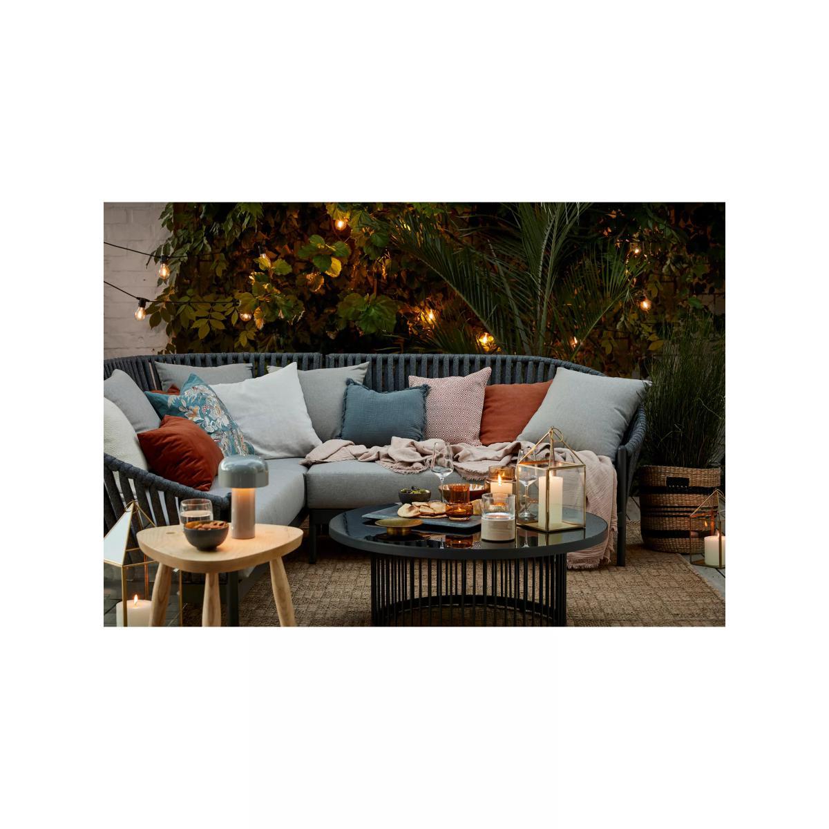 John Lewis & Partners Chunky Weave Round Garden Coffee Table, Grey – image 5