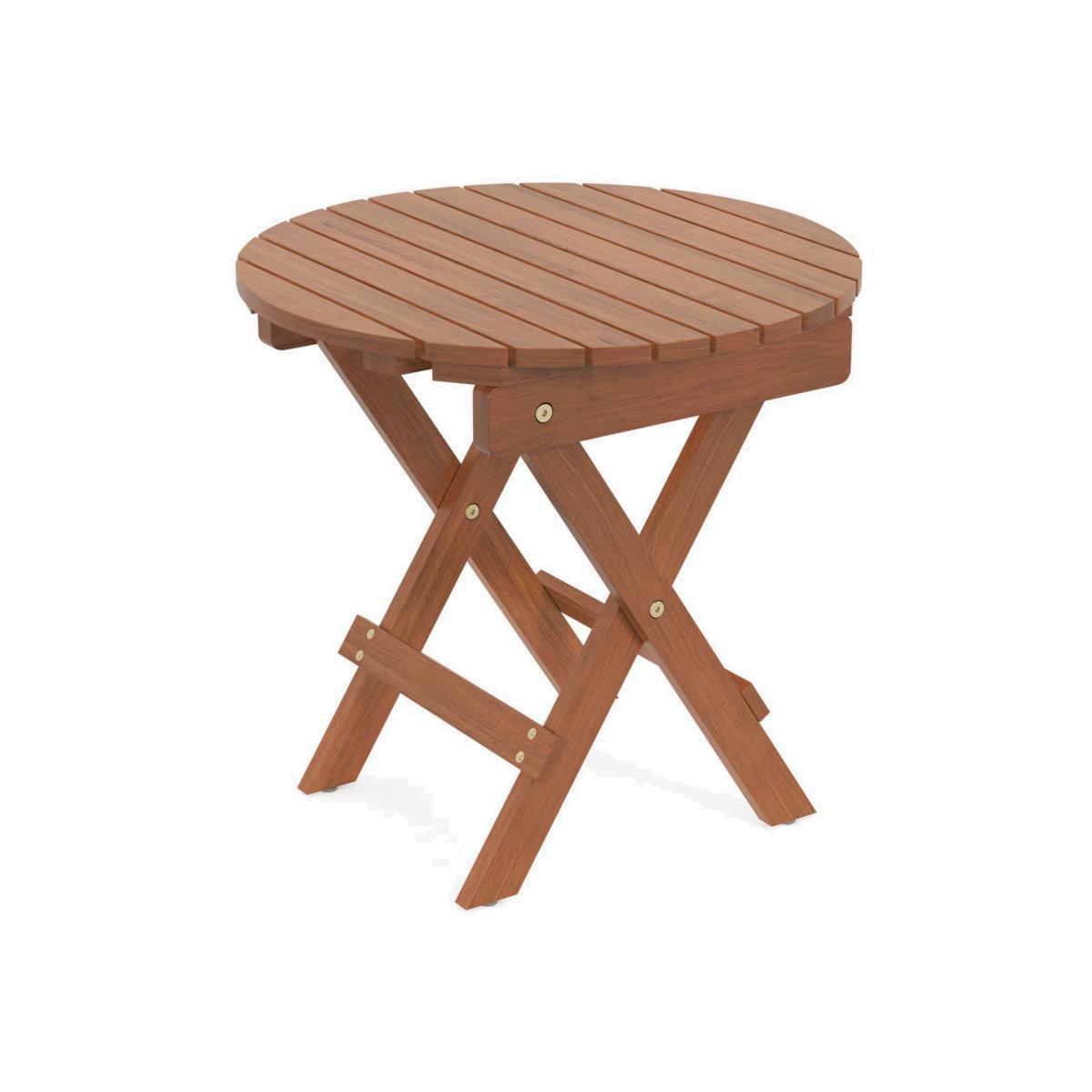 ANYDAY John Lewis & Partners Folding Garden Side Table, FSC-Certified (Eucalyptus Wood), Natural – image 1
