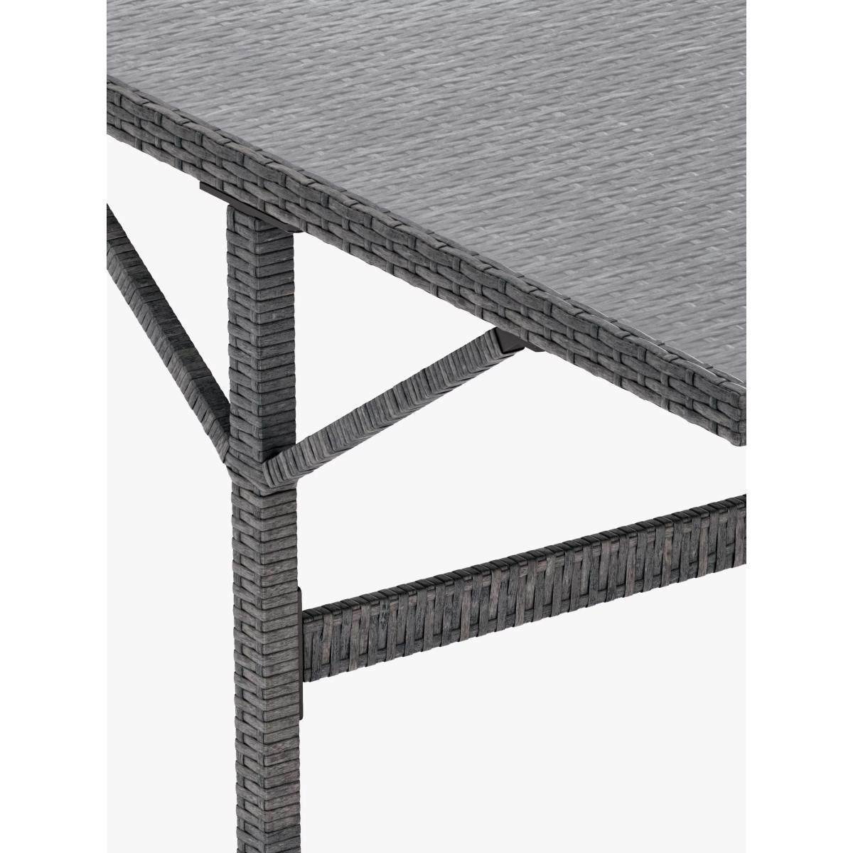John Lewis & Partners Alora Cube 6-Seat Garden Dining Table & Chairs Set, Brown/Grey – image 4