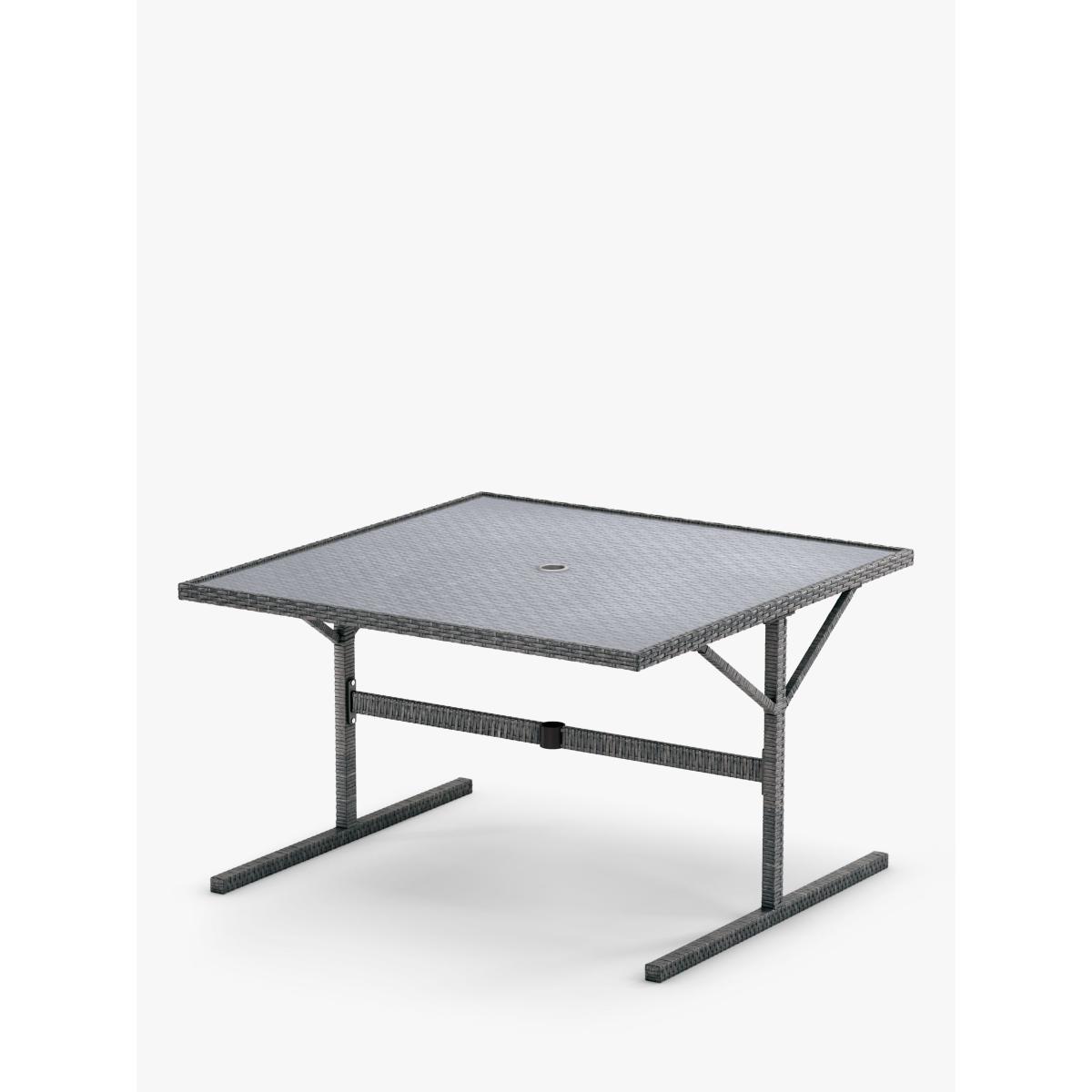 John Lewis & Partners Alora Cube 6-Seat Garden Dining Table & Chairs Set, Brown/Grey – image 5
