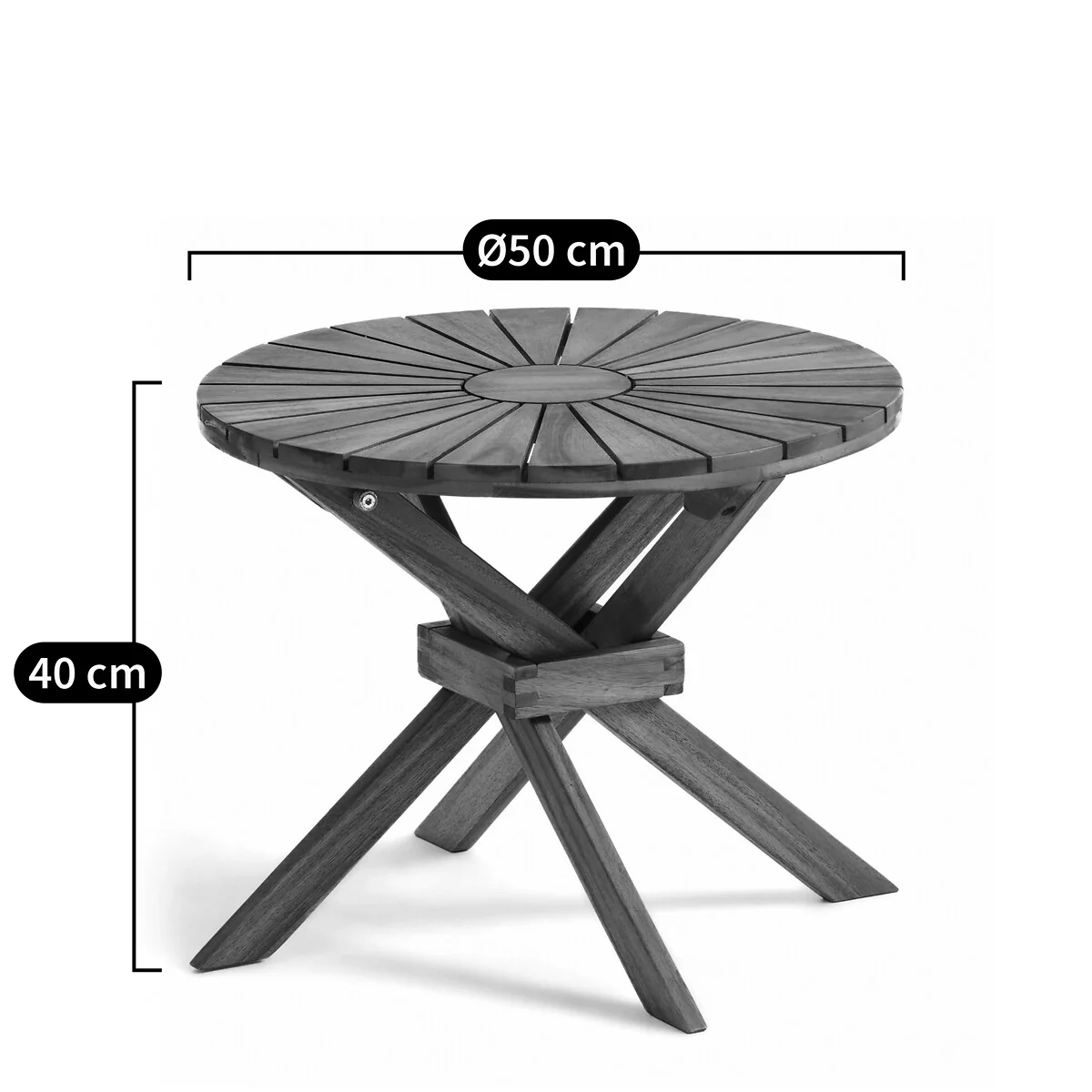 Jakta Round Acacia Garden Table – image 2