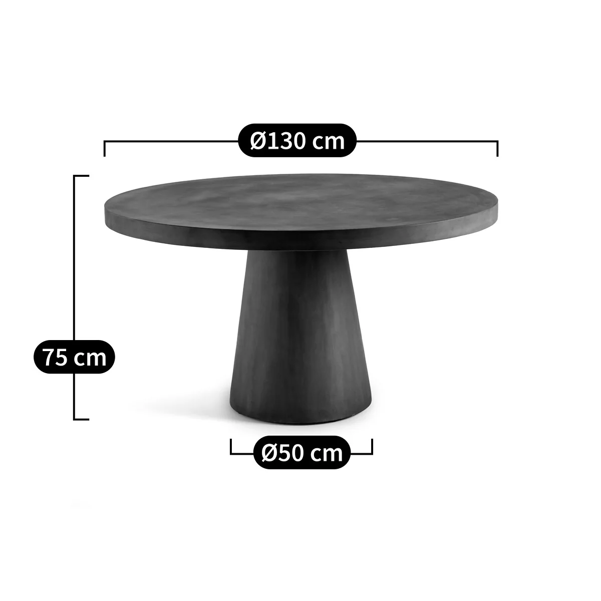 Argine Round Rockstone Garden Table – image 4