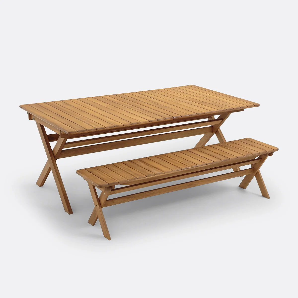 Réalto Acacia Folding Garden Table with 2 Extensions – image 5