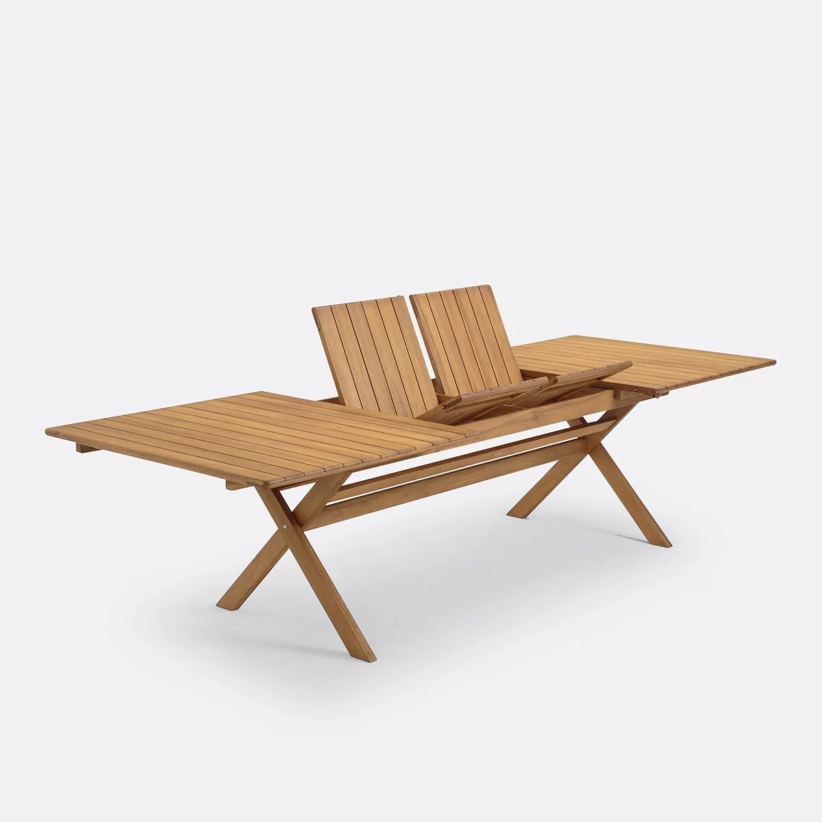 Réalto Acacia Folding Garden Table with 2 Extensions – image 6
