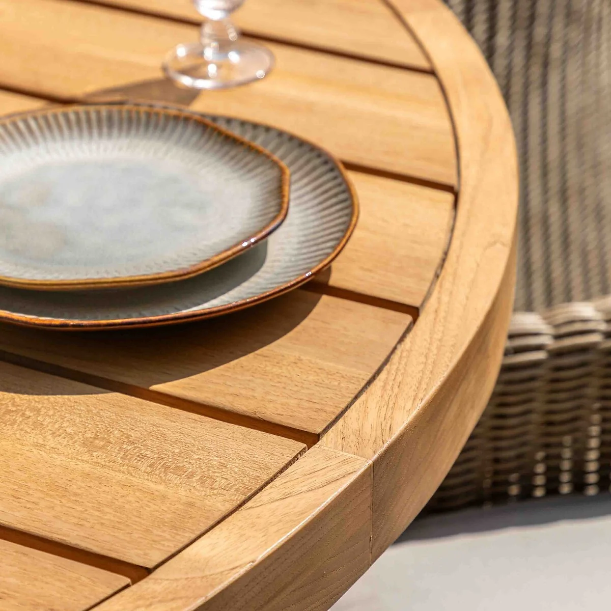 Carrington Round Teak Garden Dining Table (Seats 6) – image 2