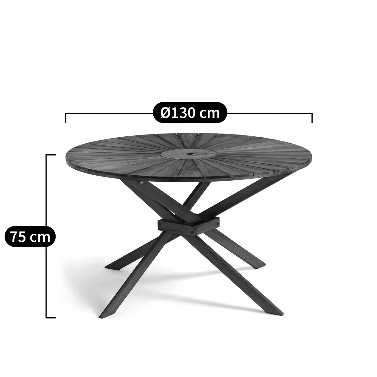 Jakta Round Acacia Garden Table – image 6
