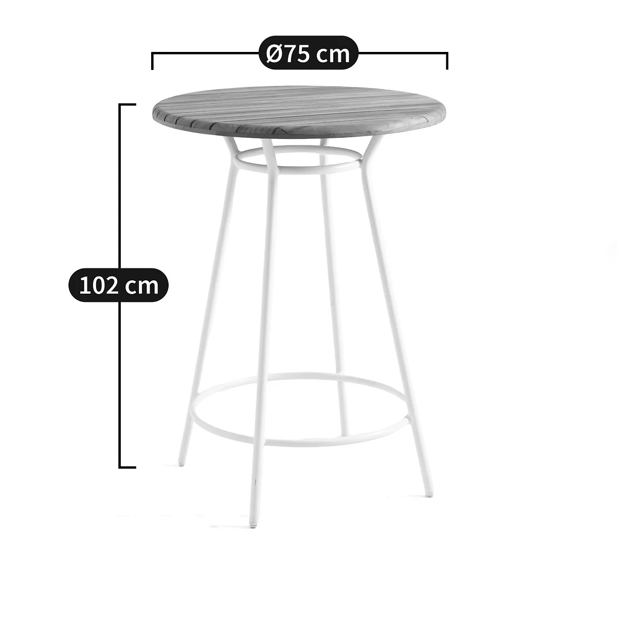 Chassagne Teak & Aluminium Garden Bar Table – image 7