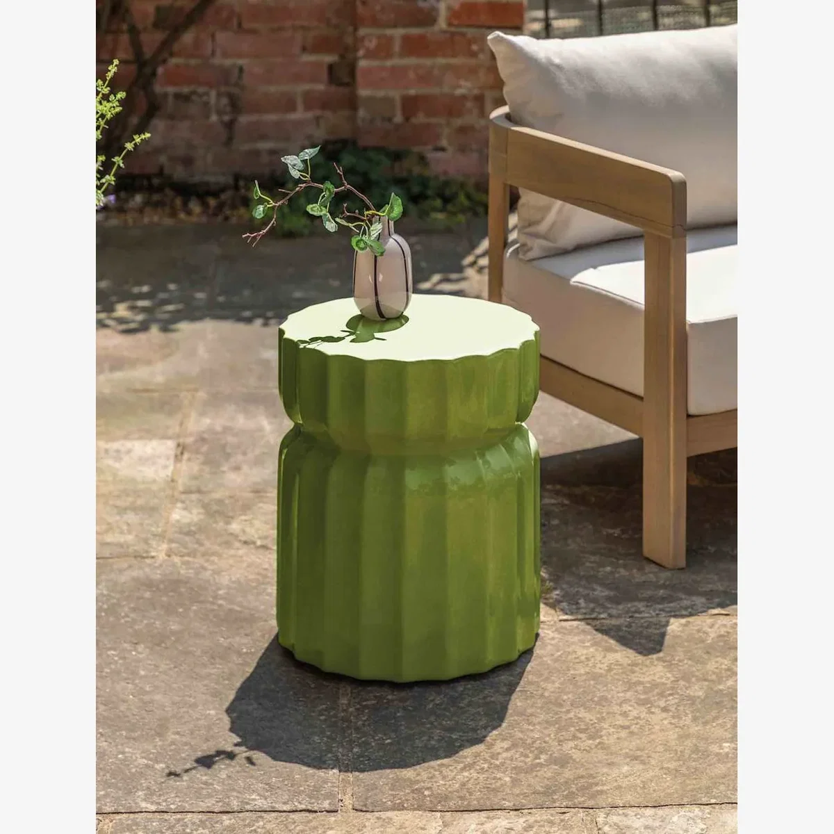 Gallery Direct Cirella Outdoor Side Table Green – image 1