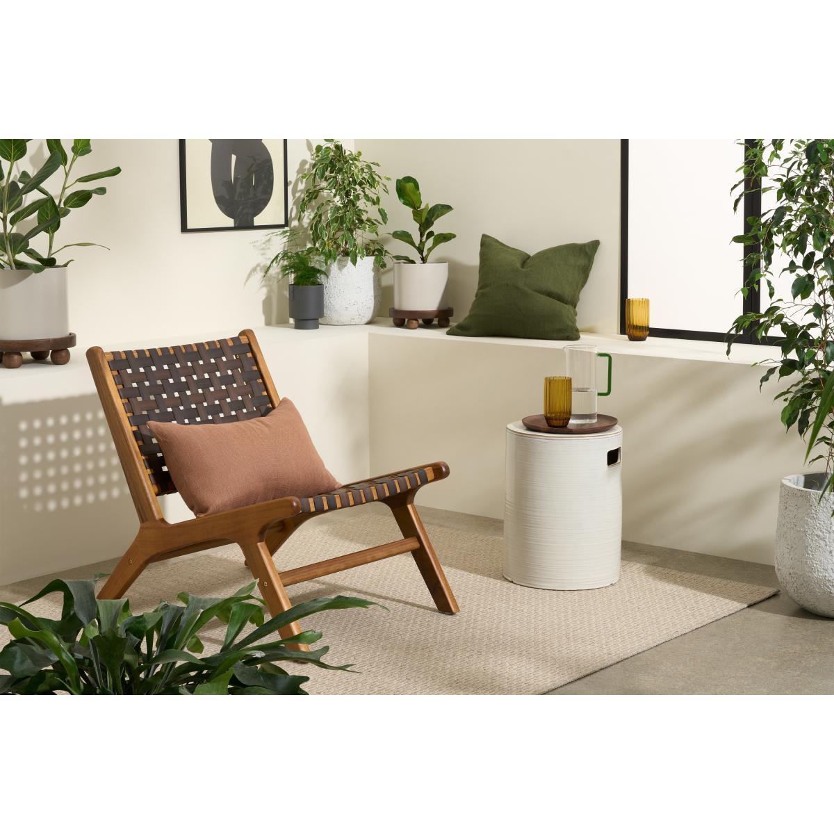 Sacha Garden Stool, White Reactive Glaze – image 4