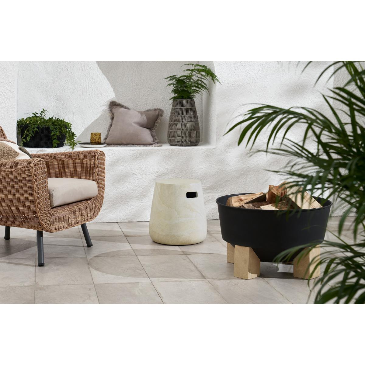 Edson Garden Stool, Marble Effect – image 3