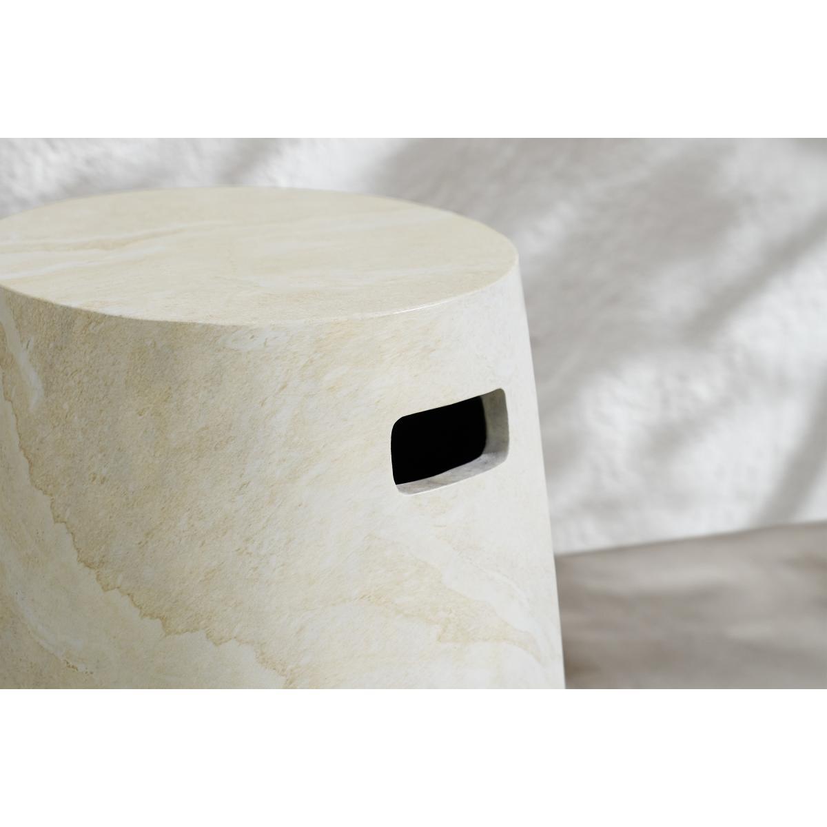 Edson Garden Stool, Marble Effect – image 4