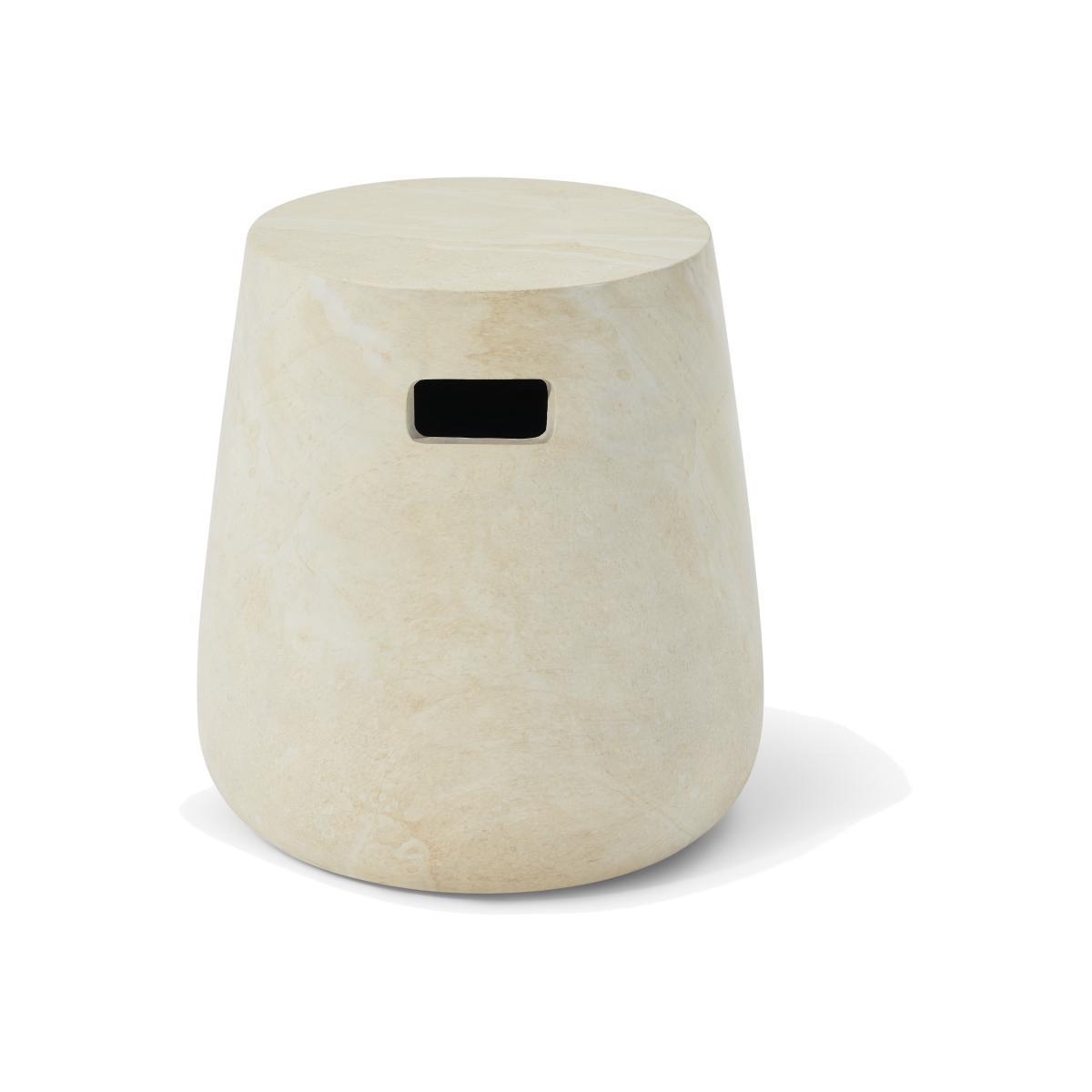 Edson Garden Stool, Marble Effect – image 1