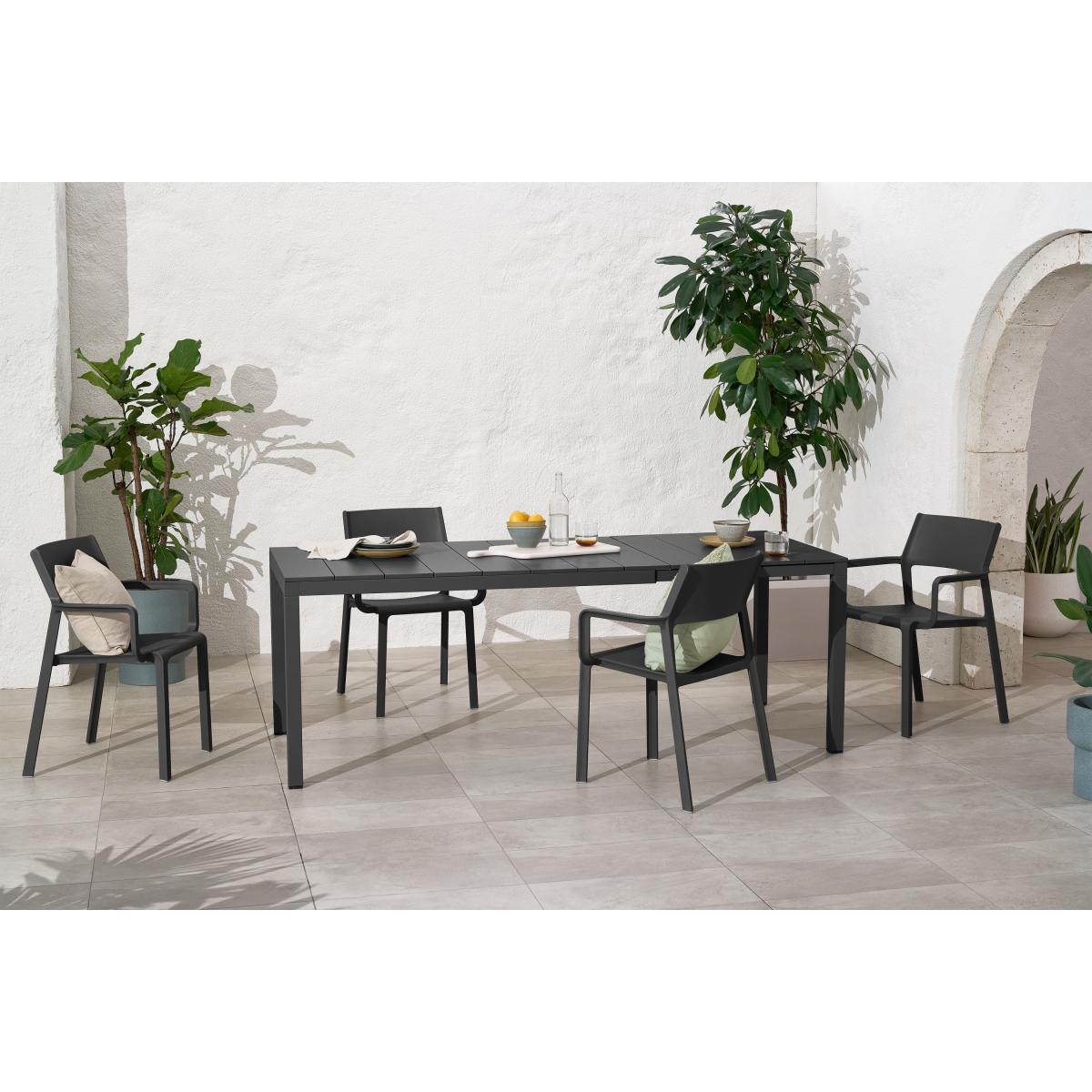 Nardi 6-8 Seat Extending Dining Table, Dark Grey Aluminium – image 3