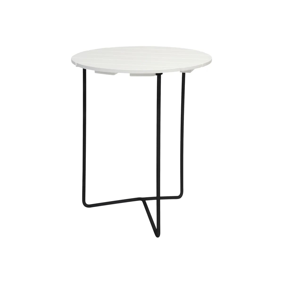 Grythyttan Stålmöbler Table 6B table Ø60 cm White oiled oak-black