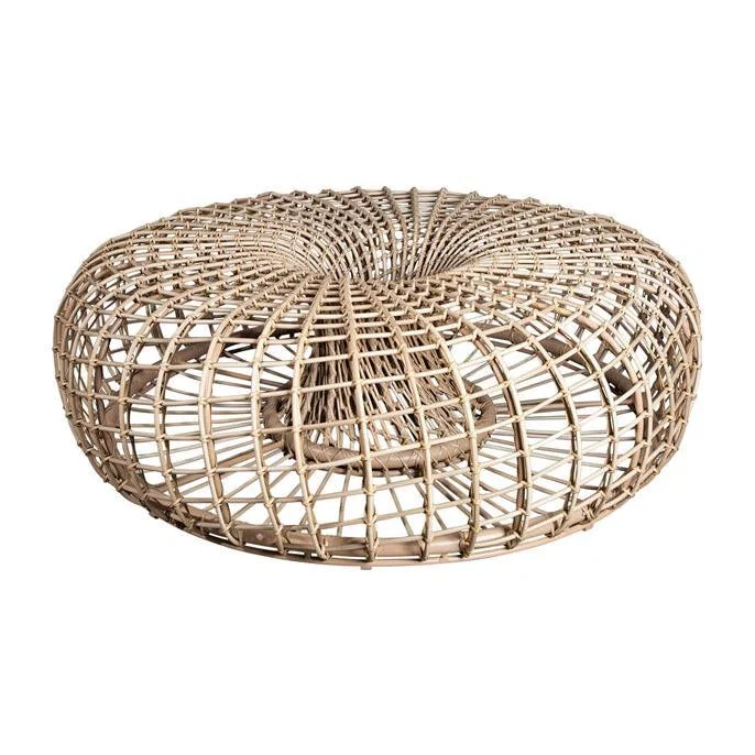 Cane-line Nest Natural Large Footstool Outdoor Coffee Table