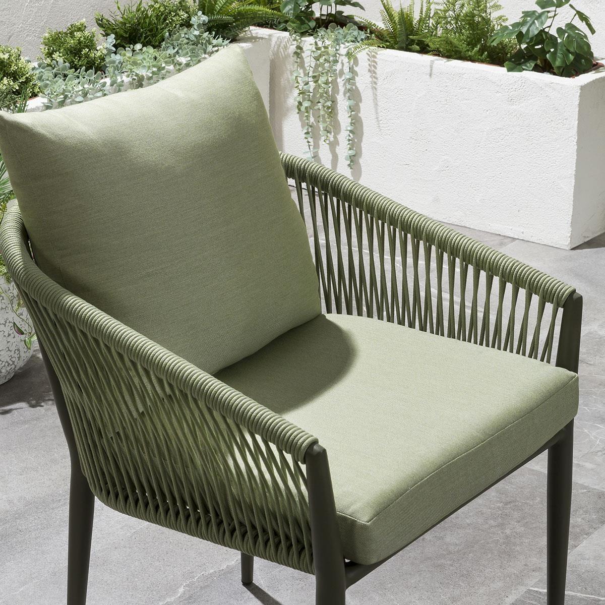 Quatropi Modern 2 Seater Ceramic Garden Table And Chairs Set Green – image 9