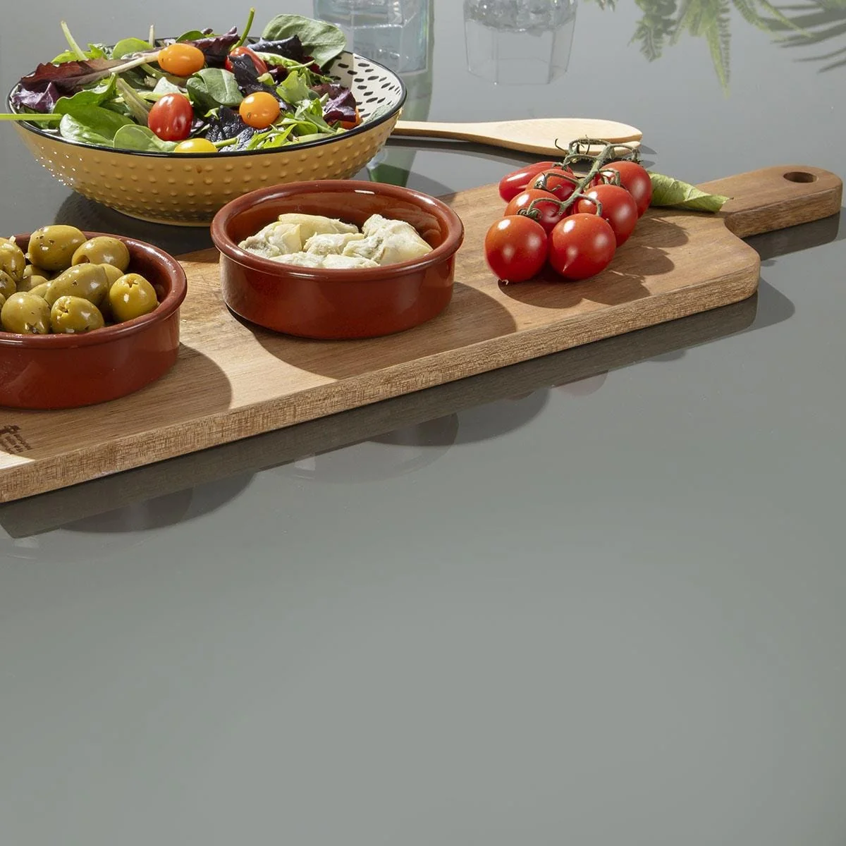 Modern 8 Seat Outdoor Garden Dining Table Glass Aluminium Beige 180cm – image 3