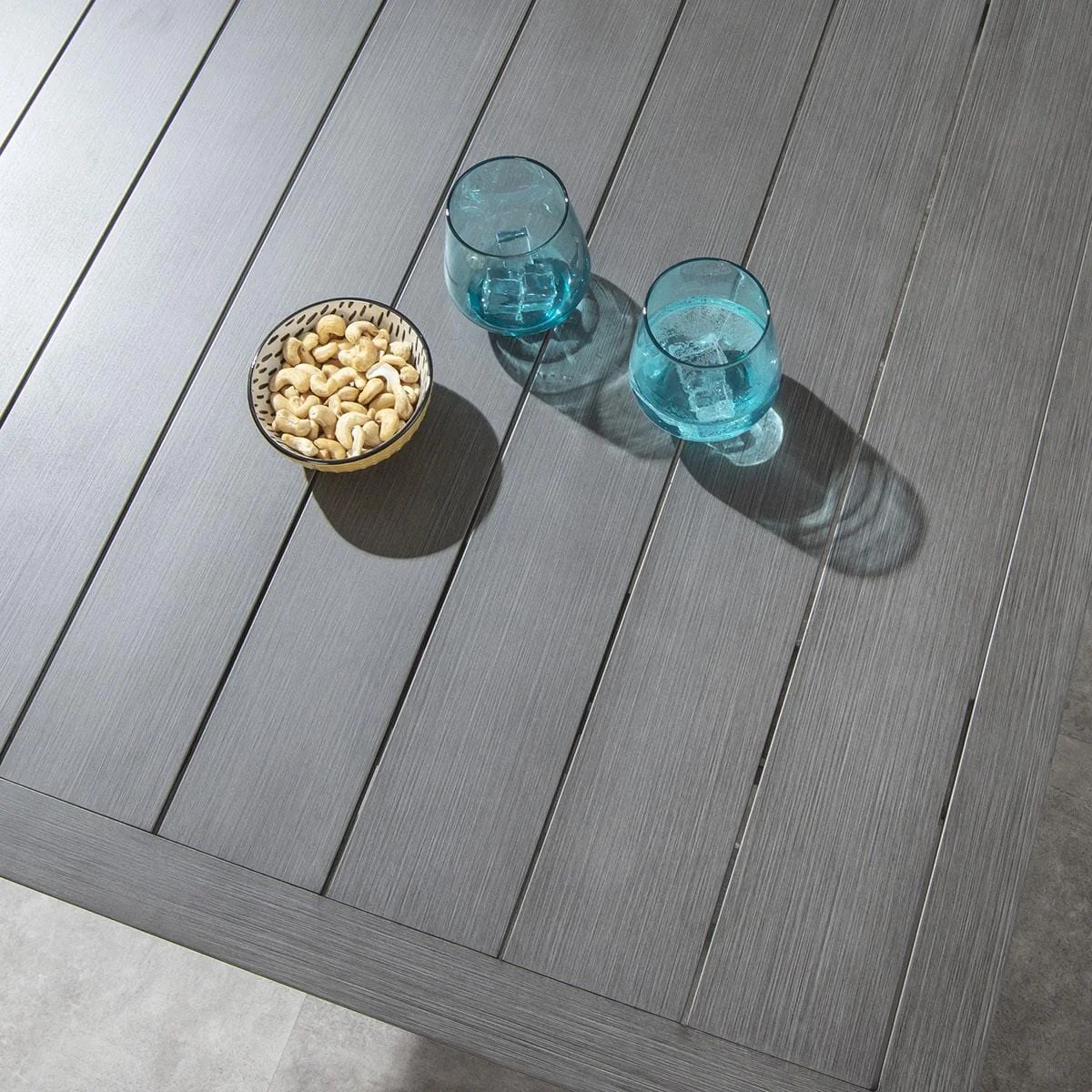 ExDisplay Star 10 Seater Outdoor Garden Dining Table Grey Wood Effect 260cm – image 2