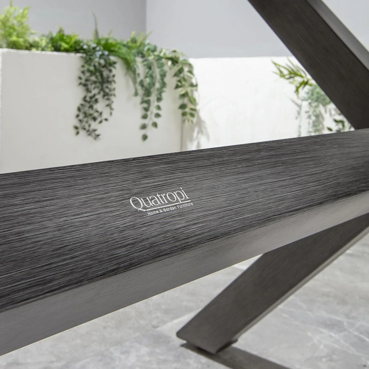 ExDisplay Star 10 Seater Outdoor Garden Dining Table Grey Wood Effect 260cm – image 3