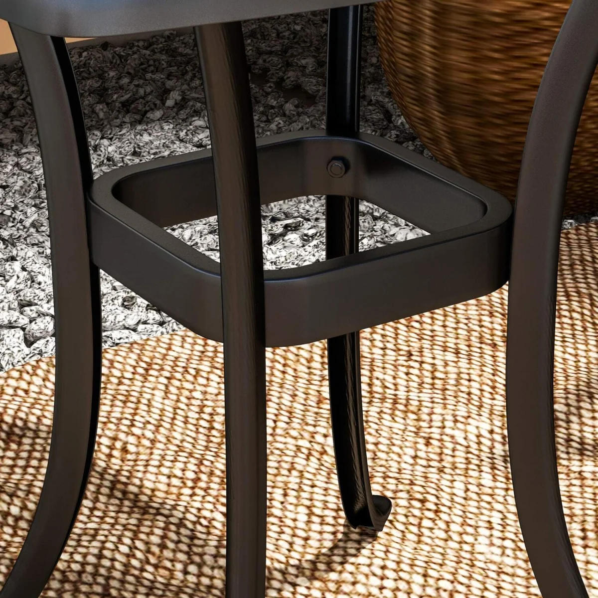 Suro Cast Aluminium Outdoor Side Table, Black, 54cm. – image 10