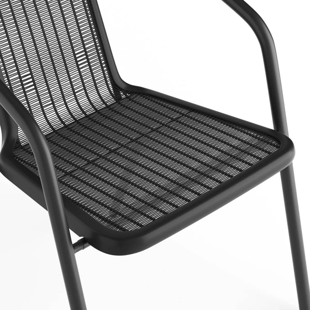 Breeins Outdoor Tempered Glass Garden Table Set with 2 Rattan Chairs - Black – image 5