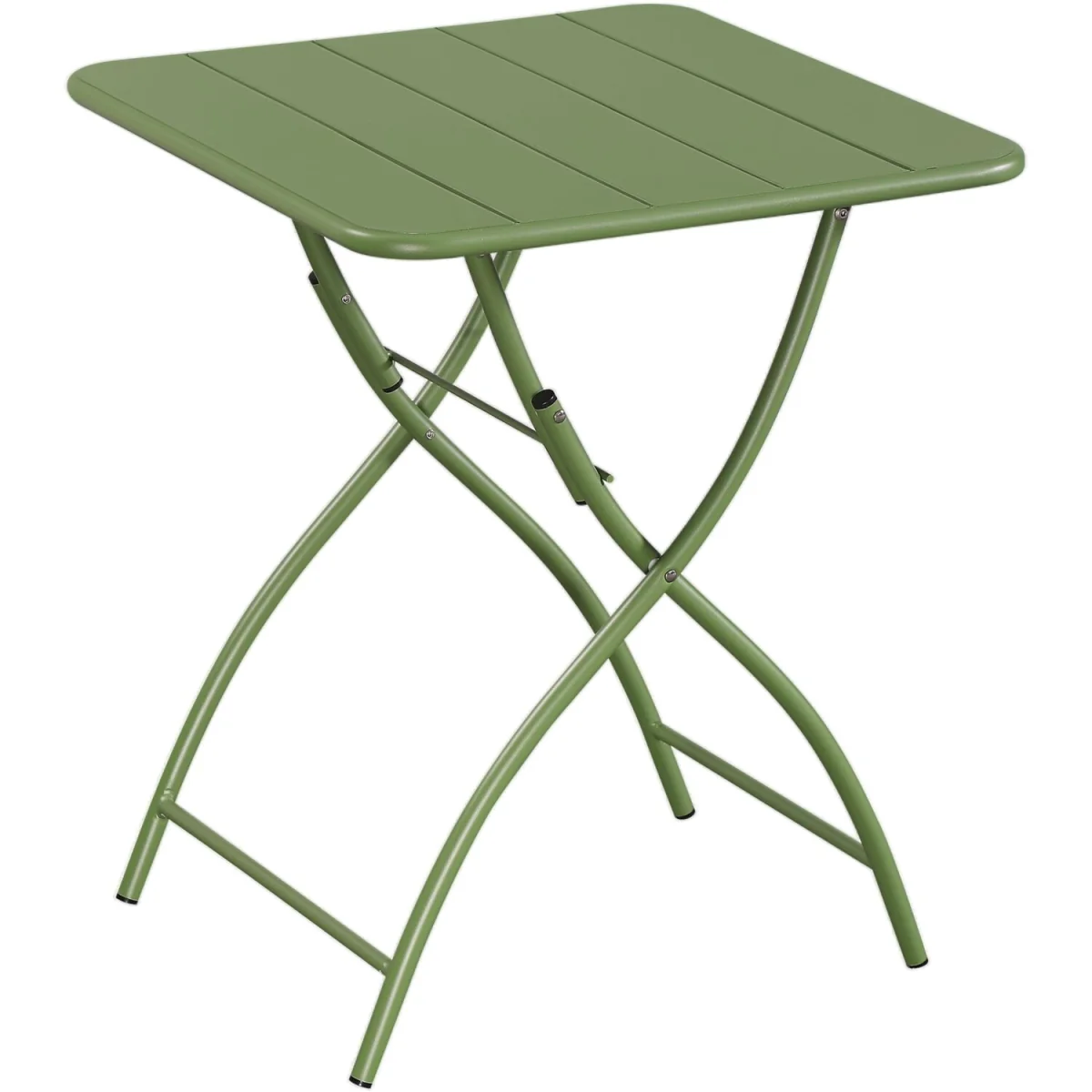 Square Metal Garden Bistro Folding Table - Moss Green – image 3
