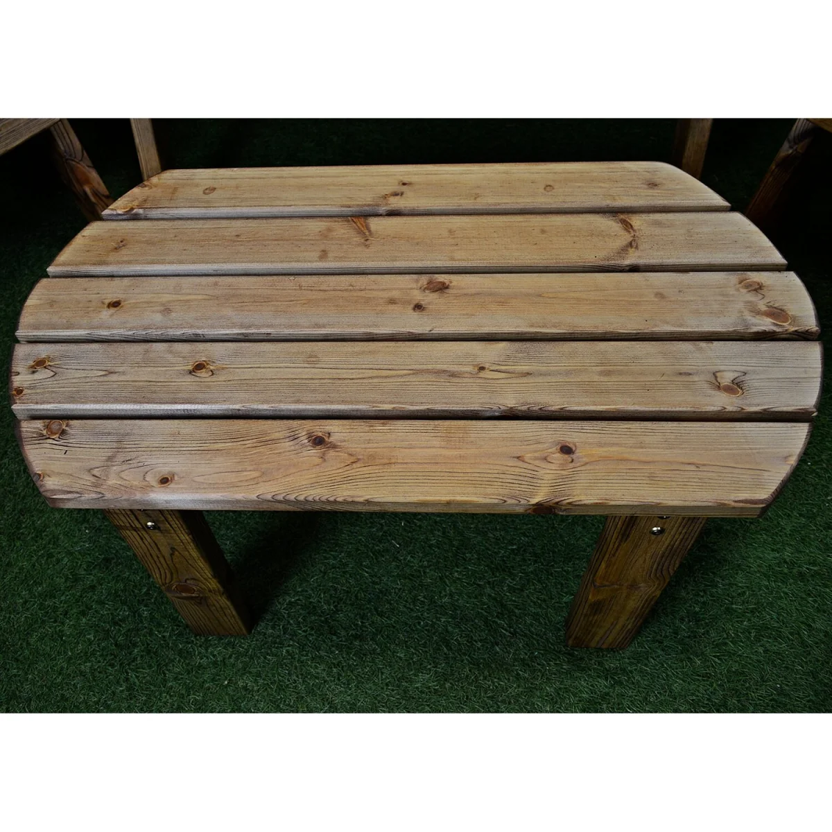 4 Seater Chunky Wooden Garden Furniture Set with Coffee Table - Brown – image 10