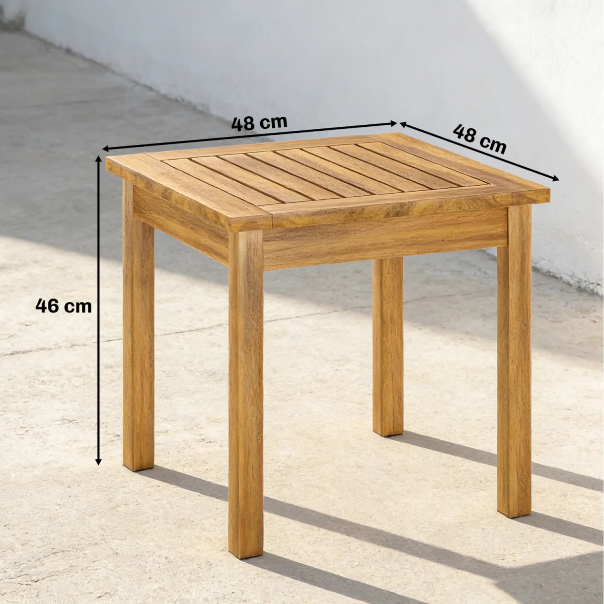 Outsunny Coffee Table Fully Assembled Indoor Outdoor - Natural – image 4