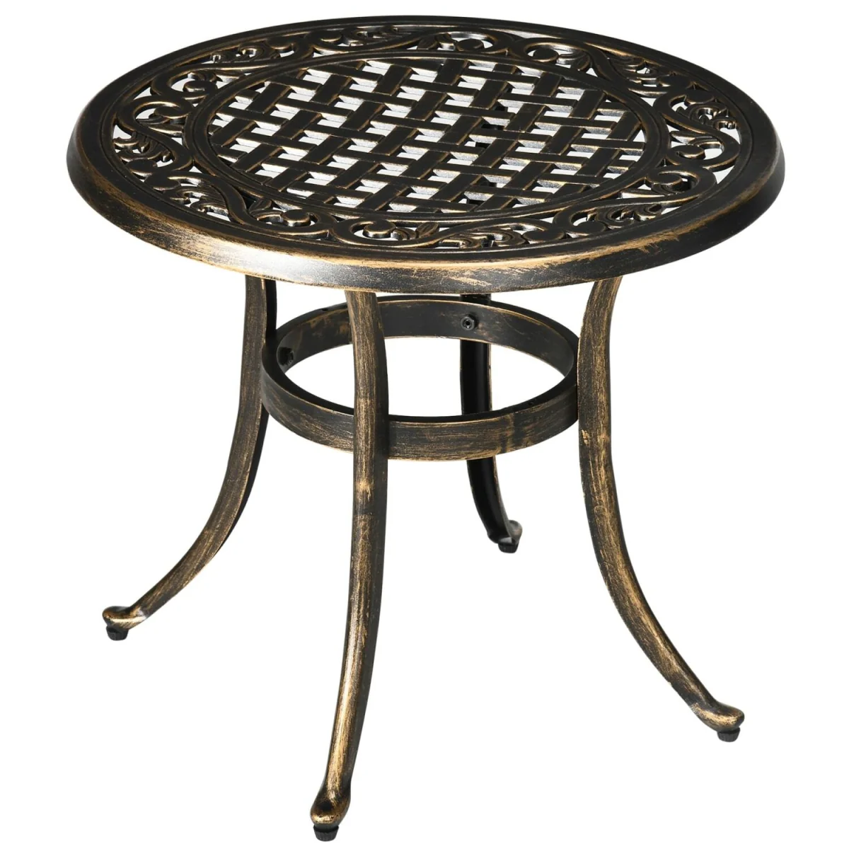Sani Cast Aluminium Bronze Outdoor Side Table - Anti-Slip Feet – image 3