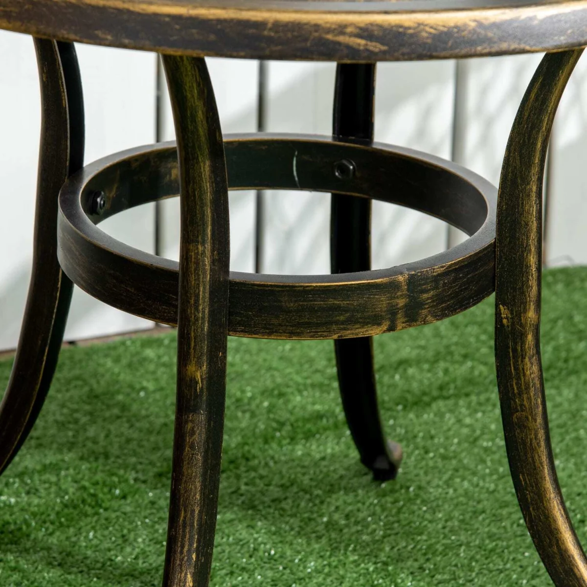 Sani Cast Aluminium Bronze Outdoor Side Table - Anti-Slip Feet – image 8