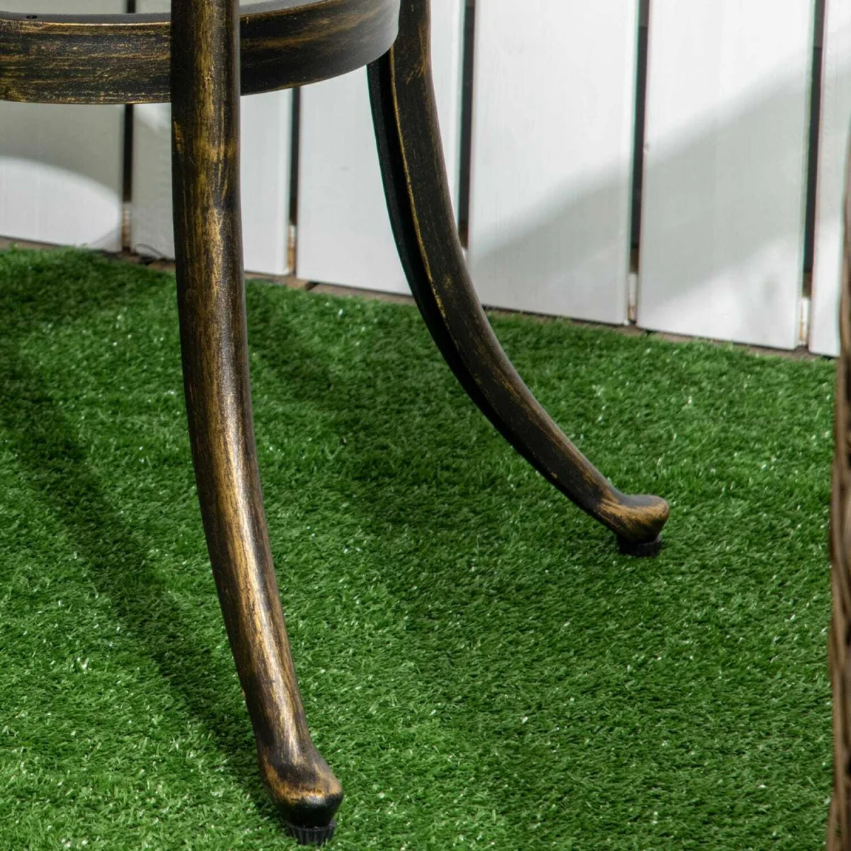 Sani Cast Aluminium Bronze Outdoor Side Table - Anti-Slip Feet – image 9