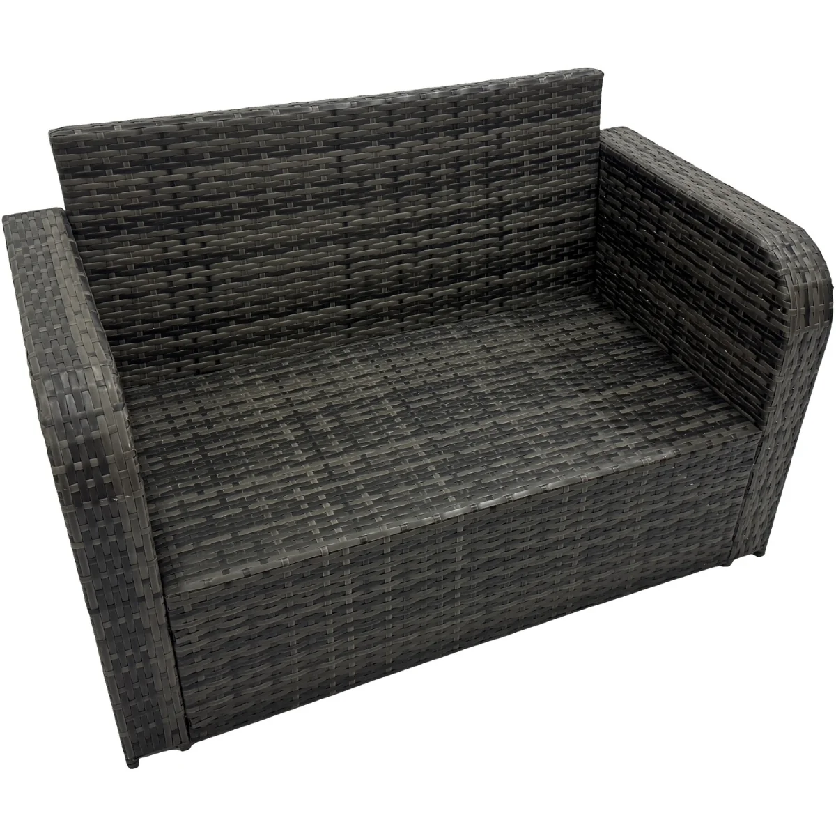 Fimous PE Rattan 7-Seater Outdoor Set with Dining & Side Table Dark Grey - Dark Grey Mixed – image 3