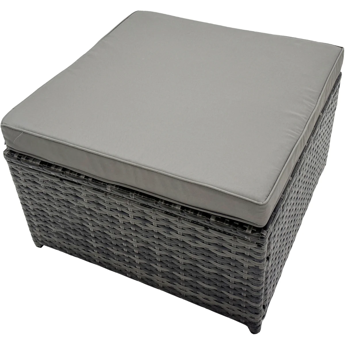 Fimous 13-Seater Outdoor Rattan Set with 3-Seater Sofa and Side Table Dark Grey - Dark Grey – image 4