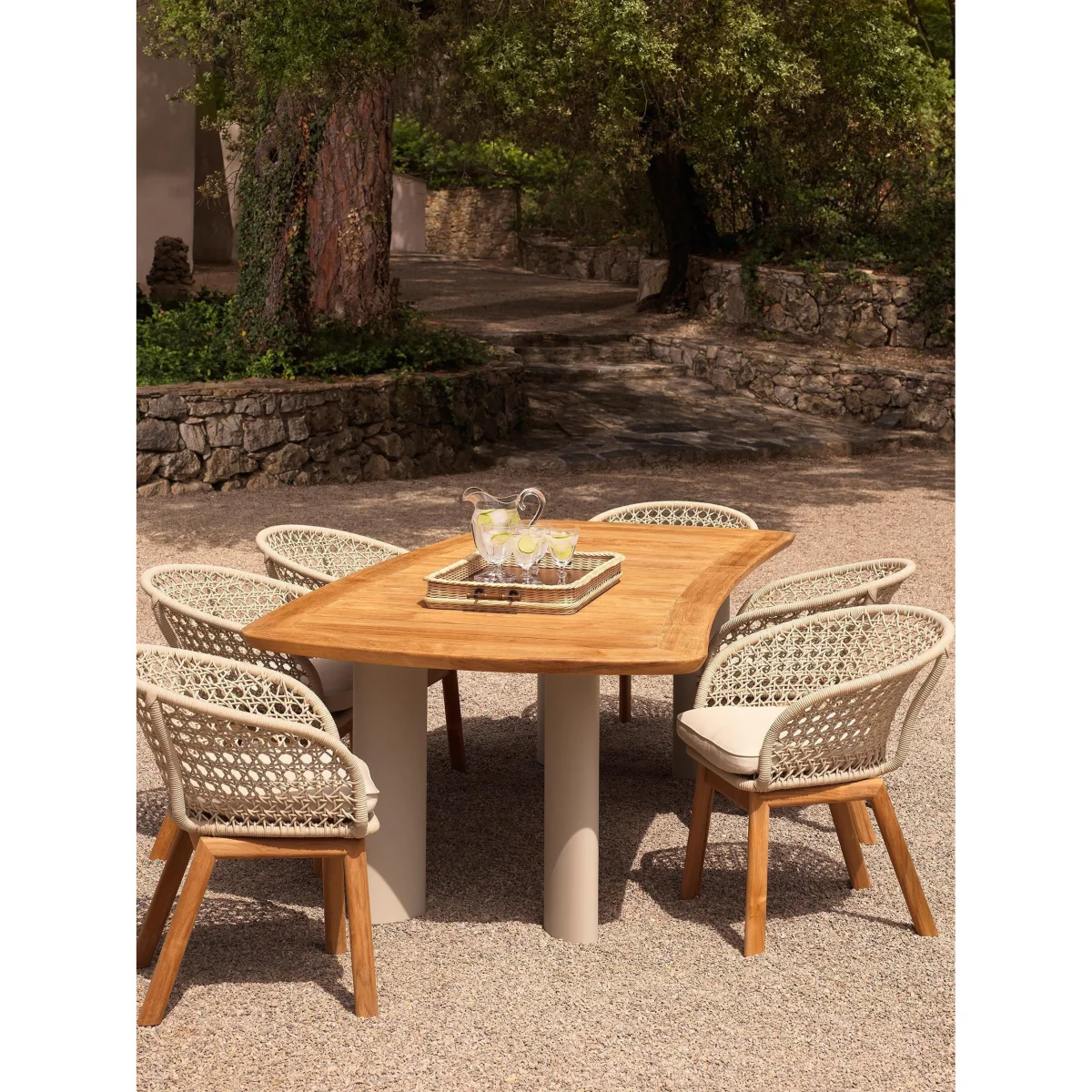 Garden Table Osario with Teak Wood Top, 230 x 116 cm – image 2