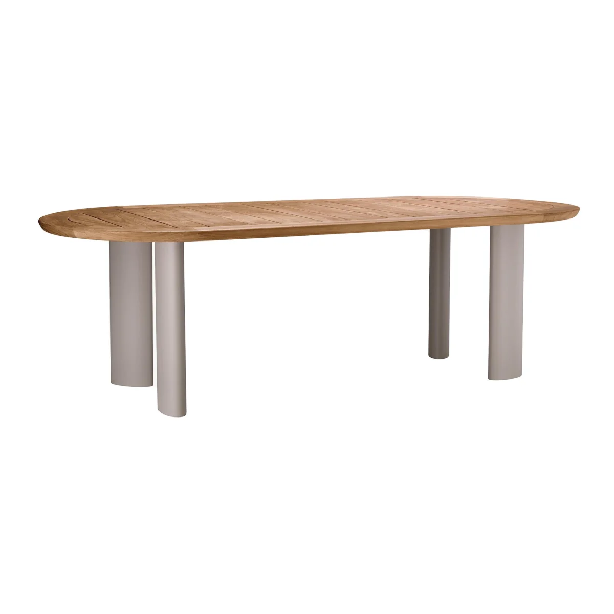Oval Garden Table Mogador with Teak Wood Top, 247 x 110 cm – image 1