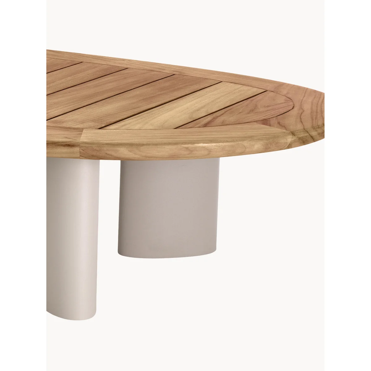 Oval Garden Coffee Table Free From with Teak Wood Top – image 6