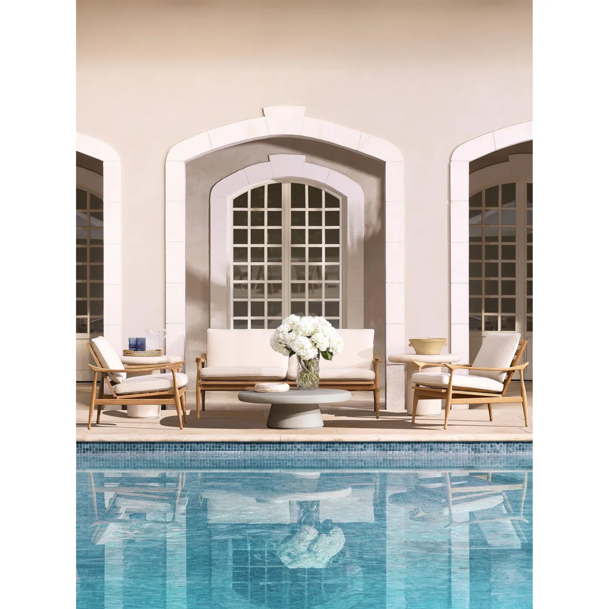 Round Garden Coffee Table Cleon – image 2