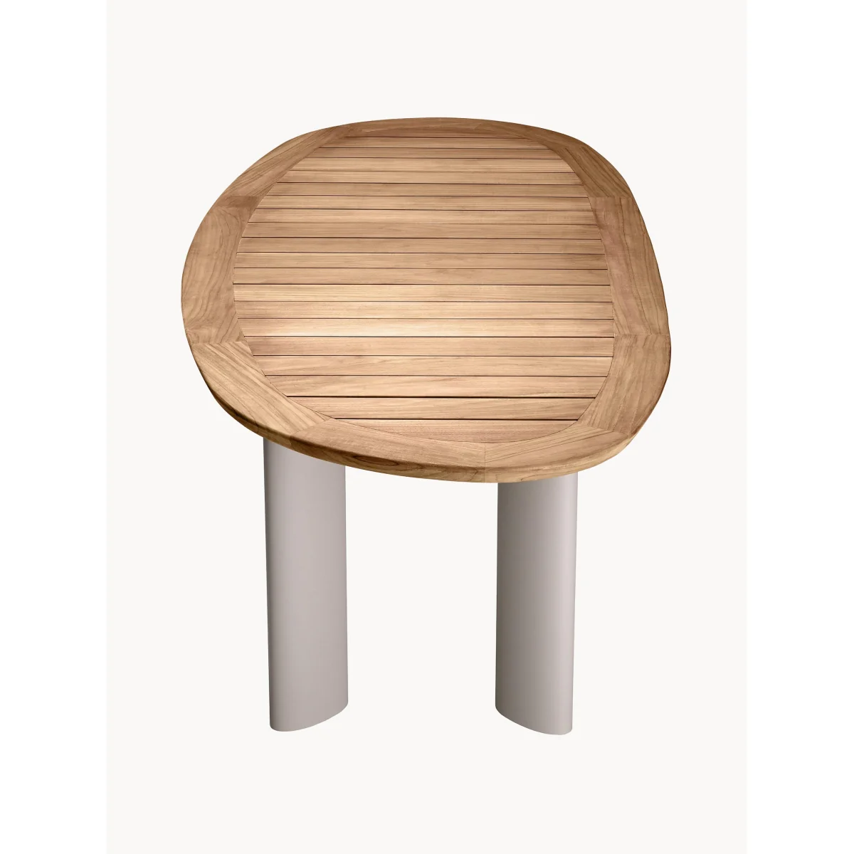 Oval Garden Dining Table Free From with Teak Wood Top, 259 x 110 cm – image 5