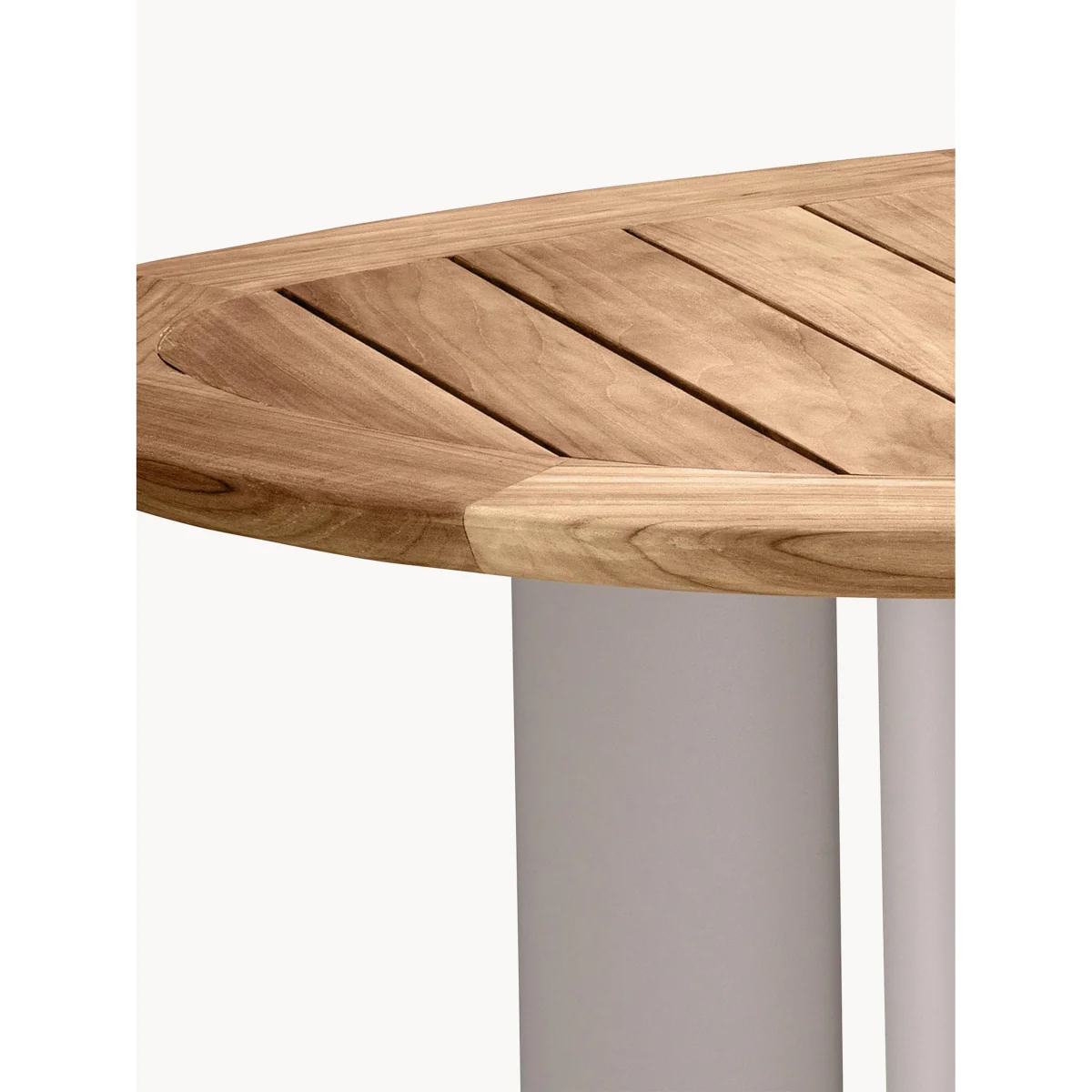Oval Garden Dining Table Free From with Teak Wood Top, 259 x 110 cm – image 6
