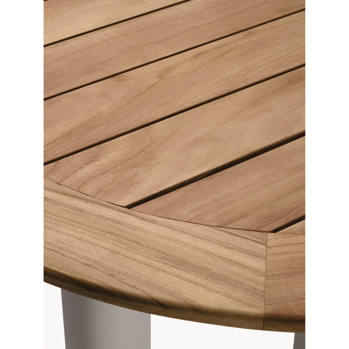 Oval Garden Dining Table Free From with Teak Wood Top, 259 x 110 cm – image 7