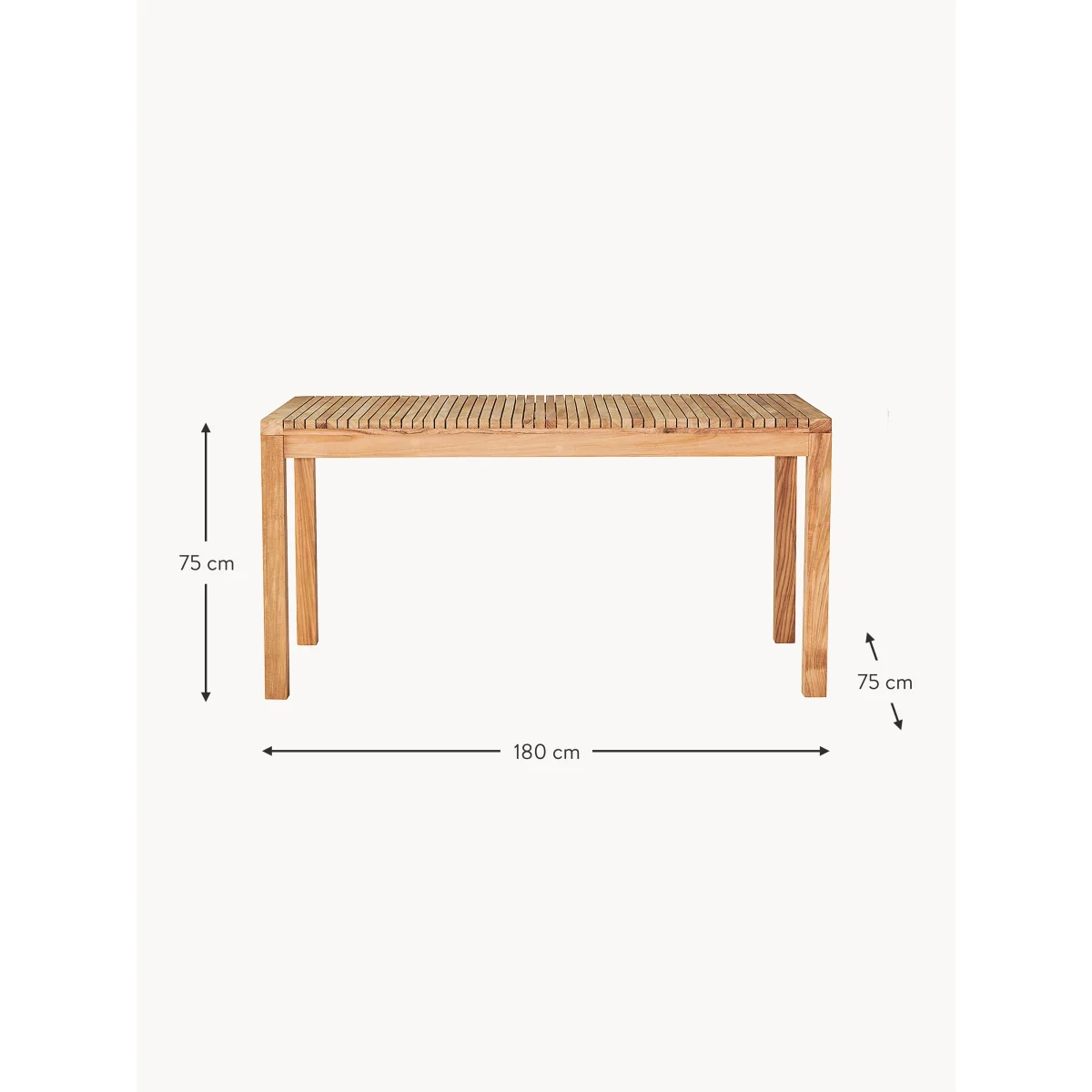 Teak Wood Garden Table Samoa, Various Sizes – image 4