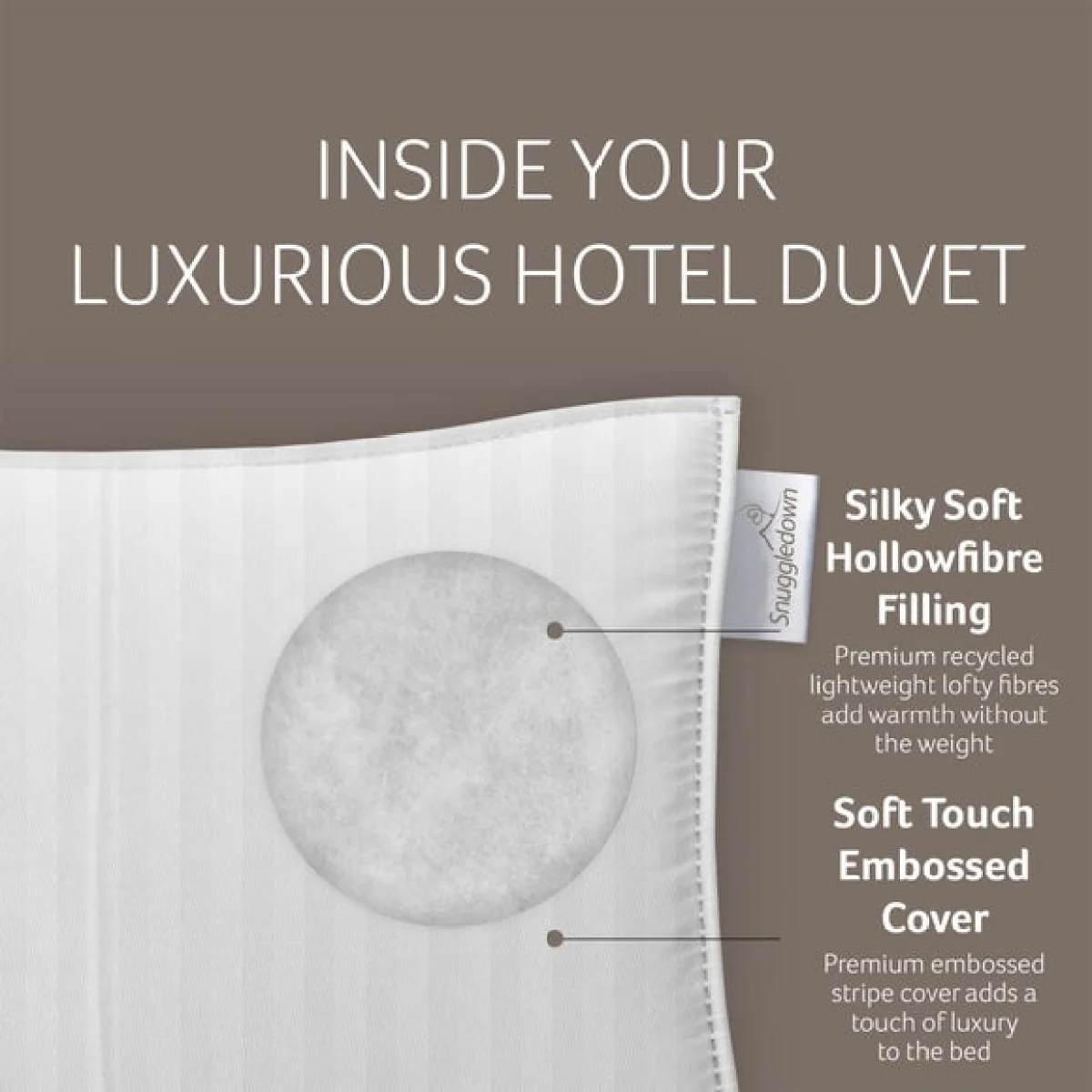 Snuggledown Luxurious Hotel 13.5 Tog Duvet White – image 5