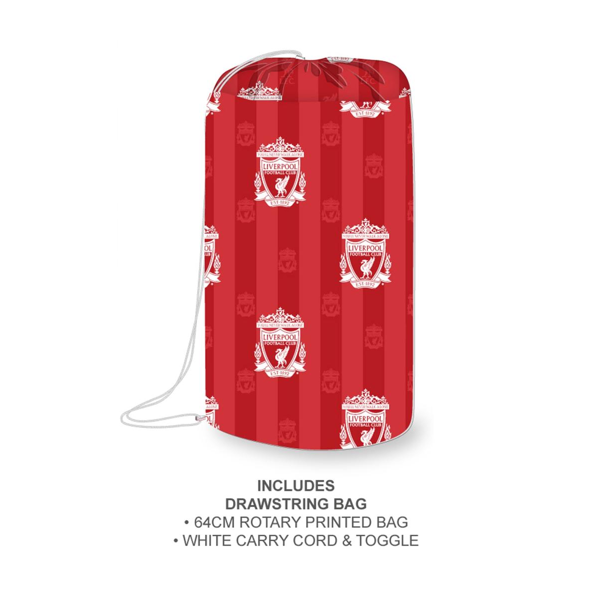 Liverpool Stripe 10.5 Tog Single Coverless Duvet and Pillowcase Set Red – image 6
