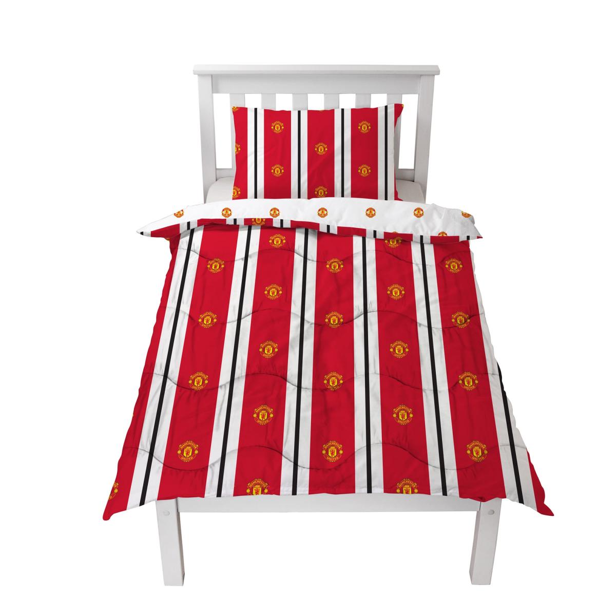 Manchester United Classic 10.5 Tog Single Coverless Duvet and Pillowcase Set Red – image 2