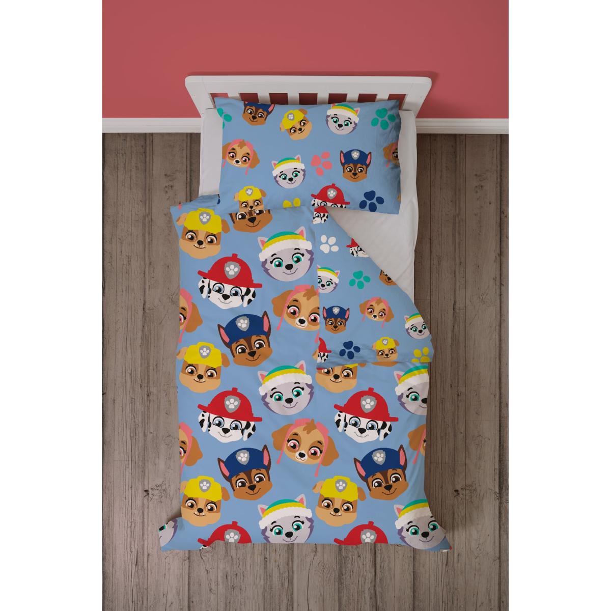 Paw Patrol Bold 10.5 Tog Coverless Duvet and Pillowcase Set Blue – image 4