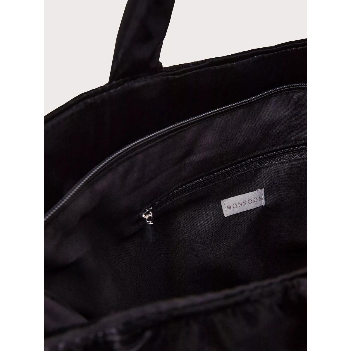 Monsoon Duvet Tote Bag, Black – image 4
