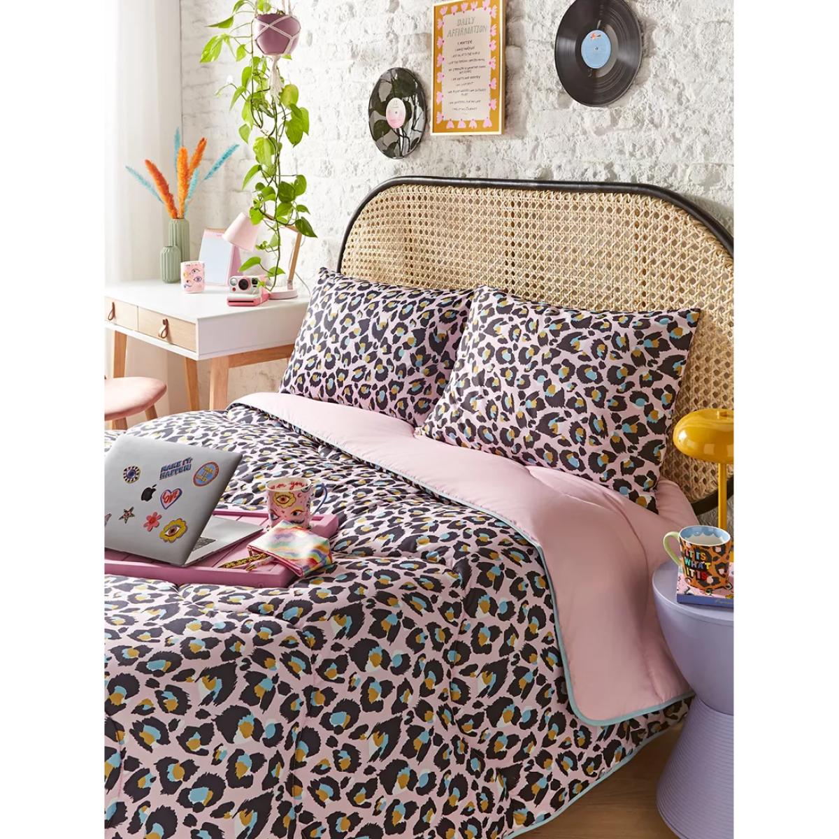 Night Lark Eleanor Bowmer Leopard Coverless Duvet & Pillowcase Set, 10.5 Tog, Multicolour – image 7
