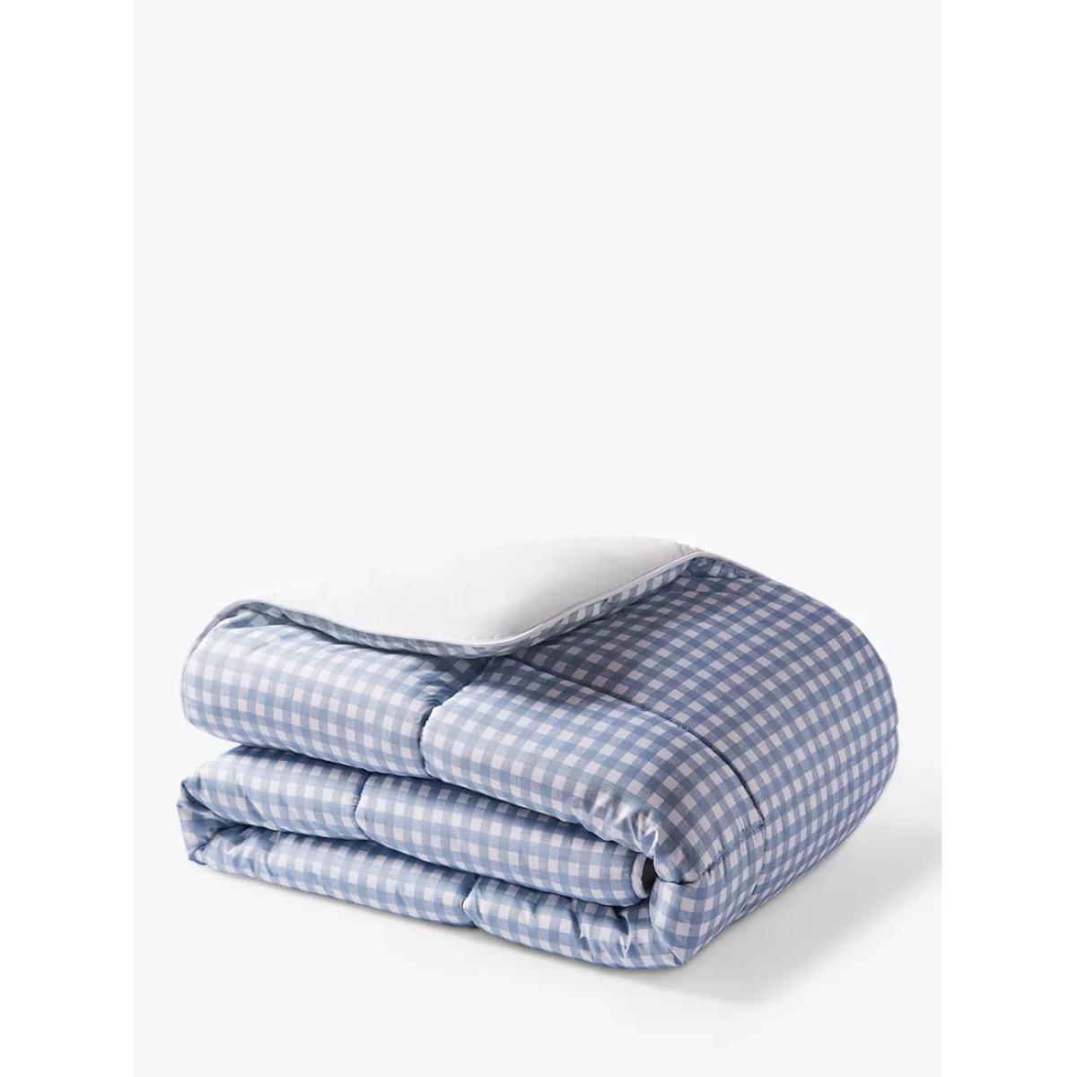 Night Lark Gingham Coverless Duvet, 4.5 Tog, Dusk Blue – image 6