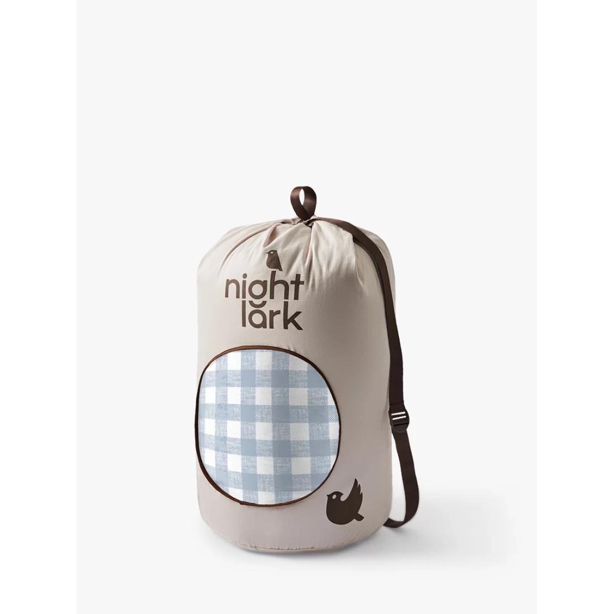 Night Lark Gingham Coverless Duvet, 4.5 Tog, Dusk Blue – image 7