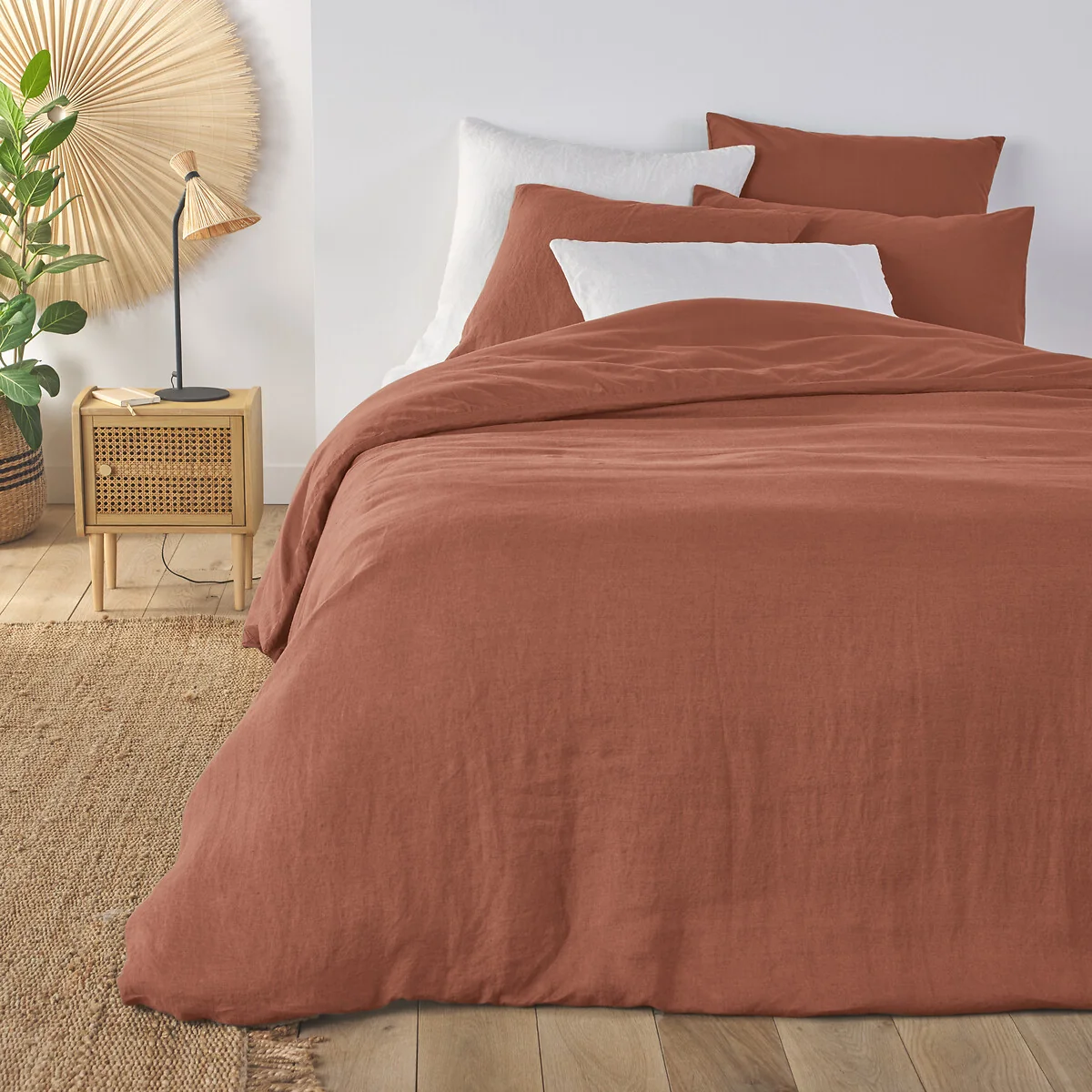 Annaba Two-Sided Washed Linen and Cotton Duvet Dover – image 1